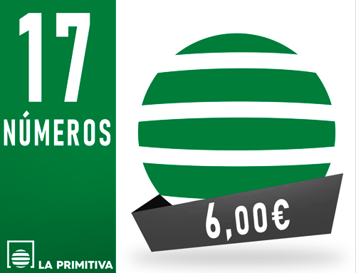 Primitiva - 17 n�meros asegurando 3 aciertos - 6,00 Euros