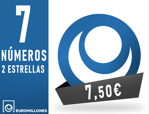 Euromillones - 7 n�m. 2 estr. asegurando 2 con 2 aciertos - 7,50 Euros